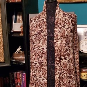 Chicos sz3 leopard print jacket